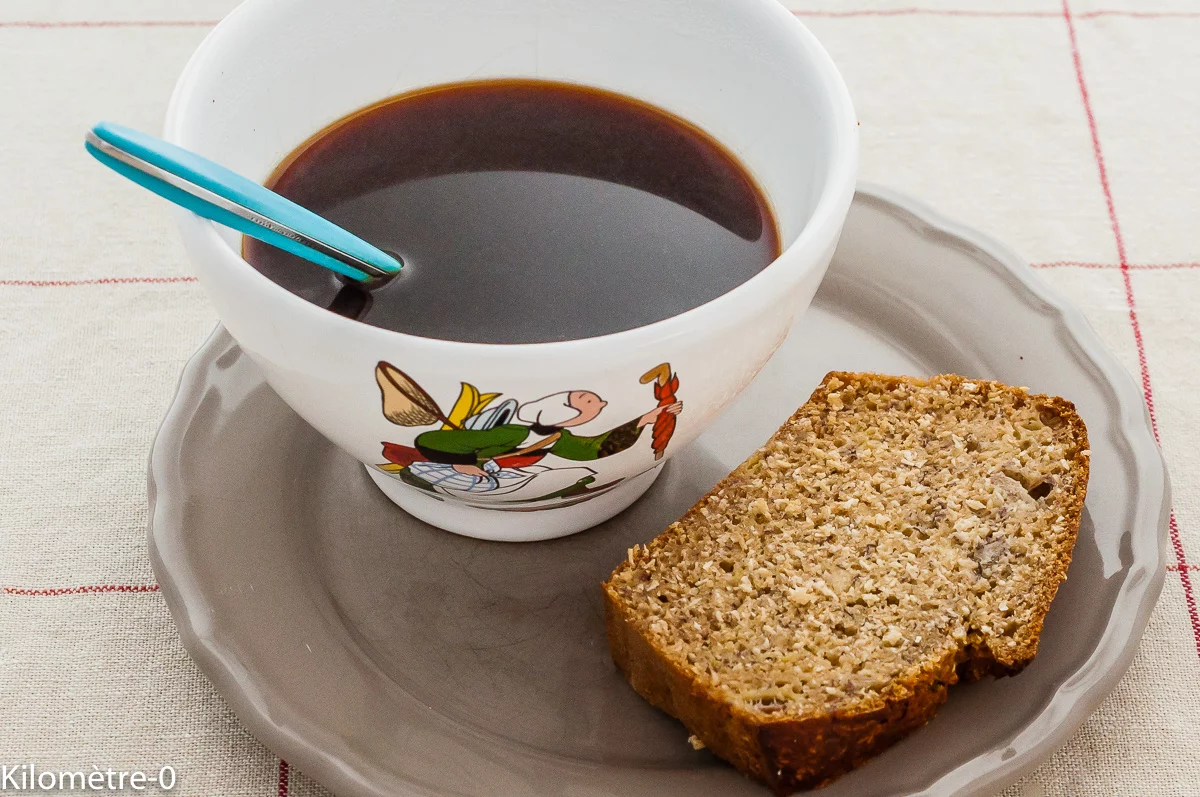 Photo de recette de cake, gâteau, gâteau du matin, bananes, noix de coco, bio, facile, rapide, de Kilomètre-0, blog de cuisine réalisée à partir de produits de saison et issus de circuits courts
