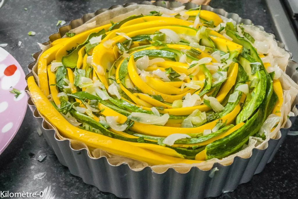 Tarte spirale aux deux courgettes - Étape 10