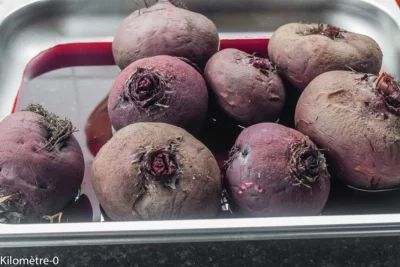 Photo de recette de  betteraves, rouges, four vapeur, facile, bio, Kilomètre-0, blog de cuisine réalisée à partir de produits de saison et issus de circuits courts