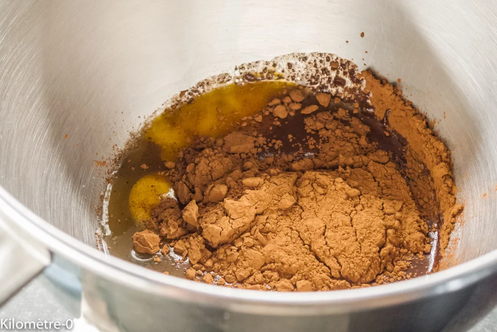 Clafoutis chocolat framboises - Étape 1