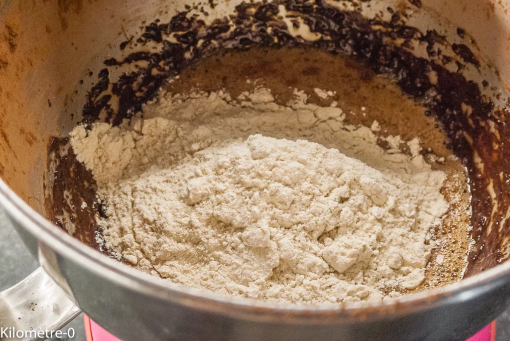 Clafoutis chocolat framboises - Étape 2