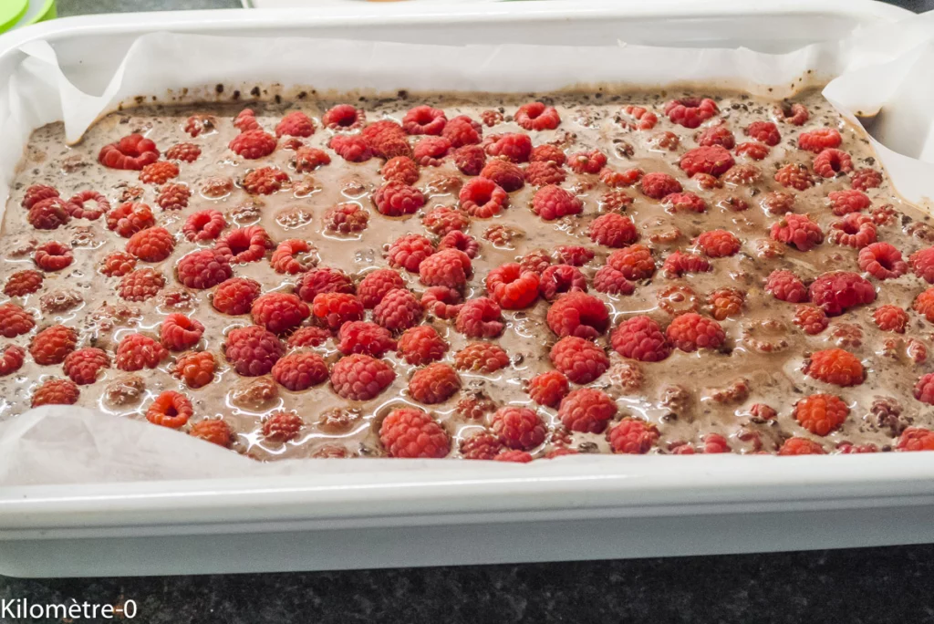 Clafoutis chocolat framboises - Étape 4