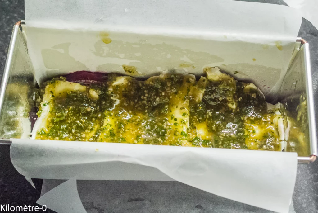 Terrine de betterave au fromage de chèvre et au pesto - Étape 8
