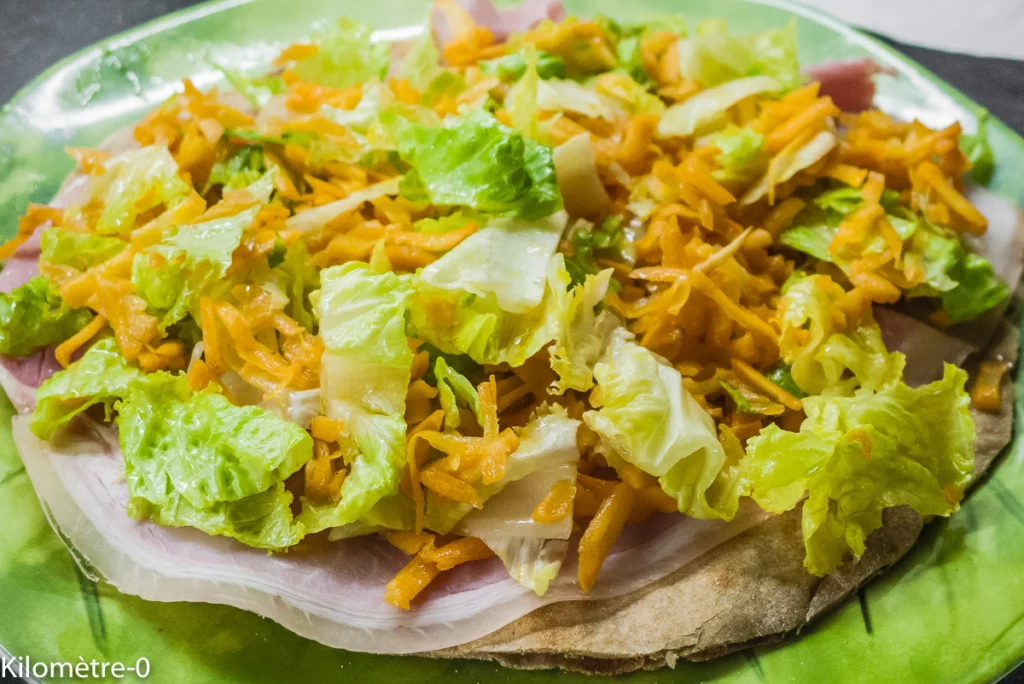 Piadina au jambon et crudités - Étape 6