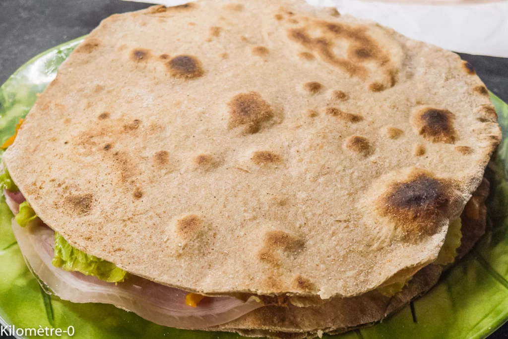 Piadina au jambon et crudités - Étape 7