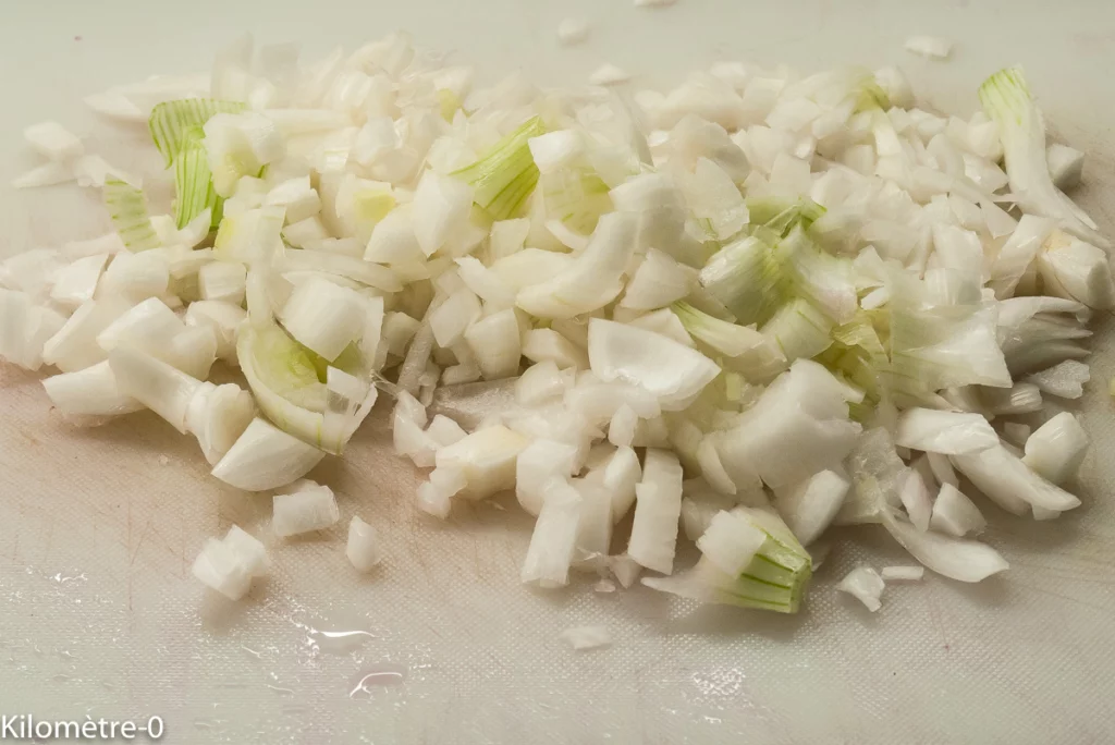 Salade de courgettes aux lardons et oignons nouveaux - Étape 3