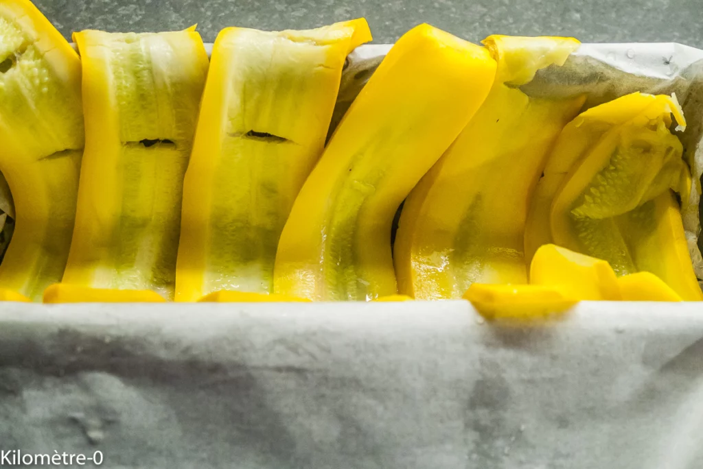 Terrine de courgettes aux sardines, tomates et pesto - Étape 4