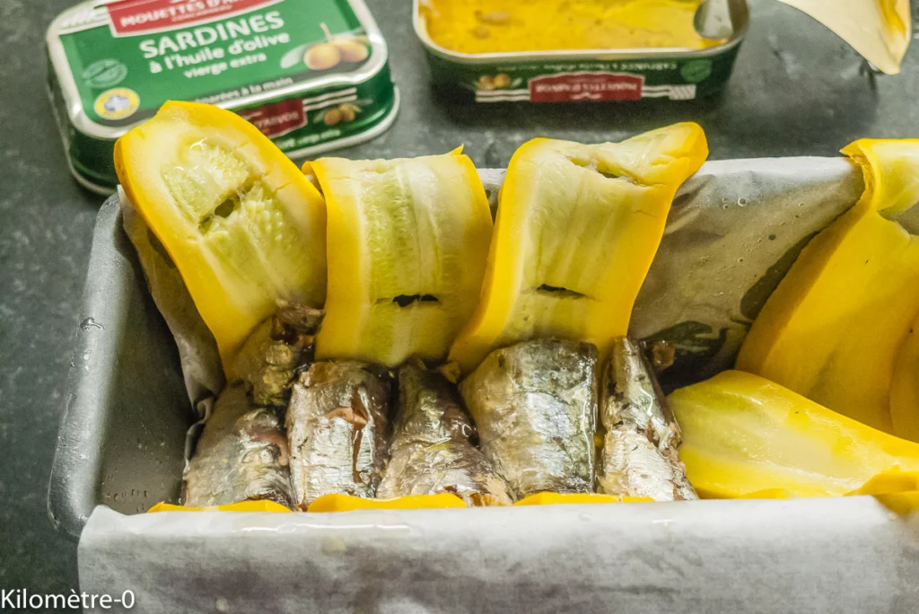 Terrine de courgettes aux sardines, tomates et pesto - Étape 5