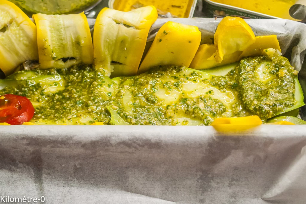 Terrine de courgettes aux sardines, tomates et pesto - Étape 6