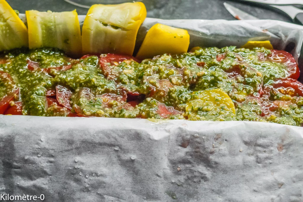 Terrine de courgettes aux sardines, tomates et pesto - Étape 8