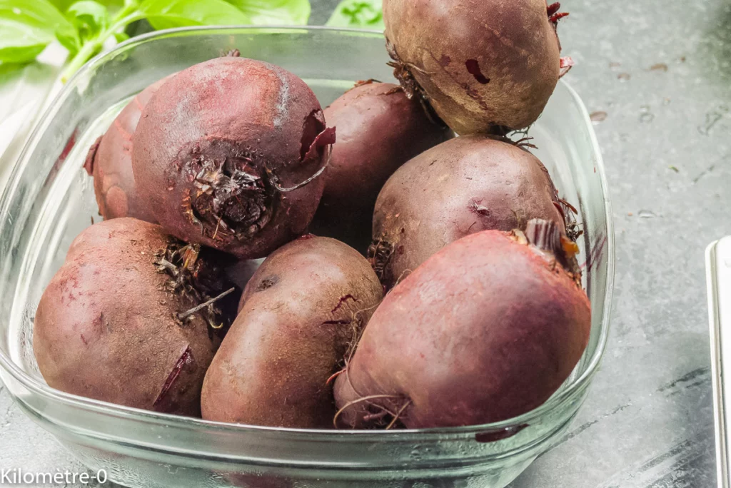Salade de betteraves, noix et fêta - Étape 1
