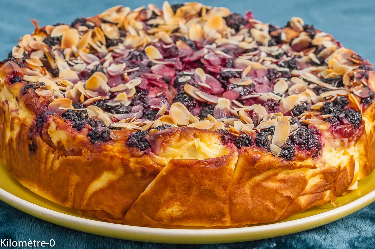 Photo de recette de dessert, gâteau, fruits rouges, fruits, mûres , fromager, fromage blanc, laitage, facile, rapide, bio, Kilomètre-0, blog de cuisine réalisée à partir de produits de saison et issus de circuits courts