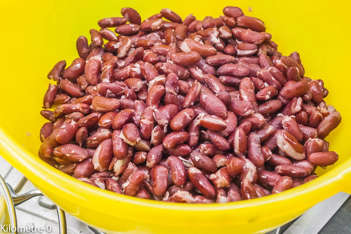 Photo de recette, cuisson des haricots, haricots rouges, facile, féculents, cuisine facile, technique de cuisson, bio, Kilomètre-0, blog de cuisine réalisée à partir de produits de saison et issus de circuits courts