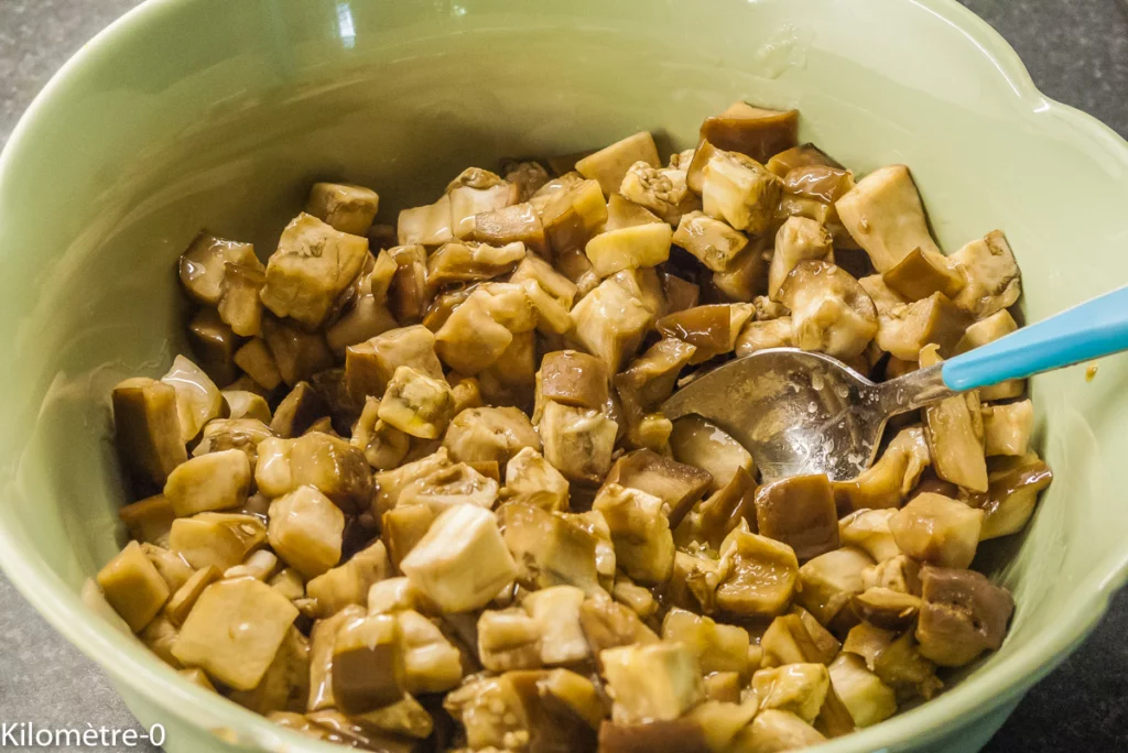 Salade d&rsquo;aubergines, fêta et olives - Étape 3