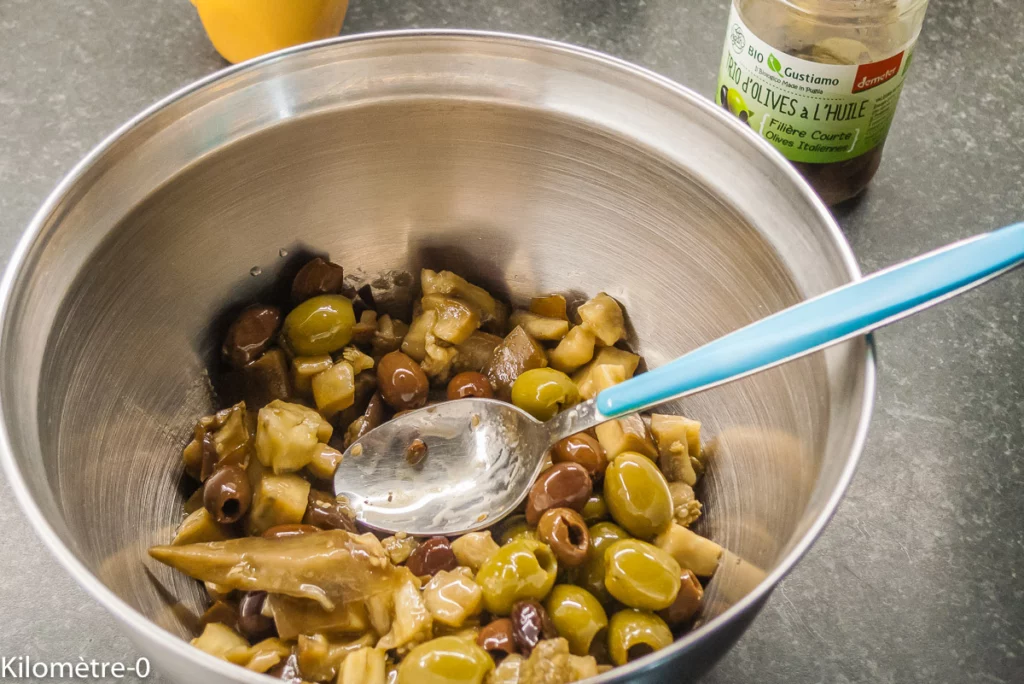 Salade d&rsquo;aubergines, fêta et olives - Étape 4