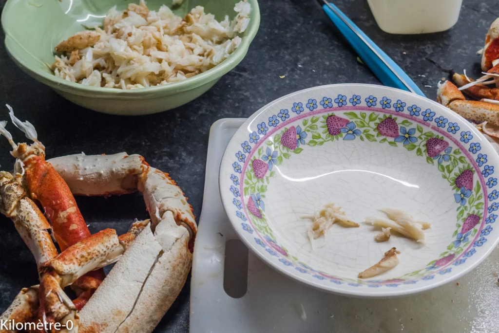 Salade de courgettes crues, araignée ou crabe - Étape 5