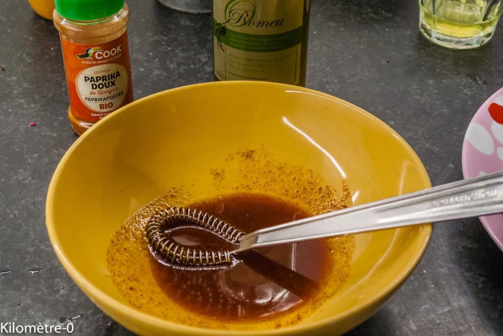 Betteraves à la mayonnaise, noix et sardines - Étape 5