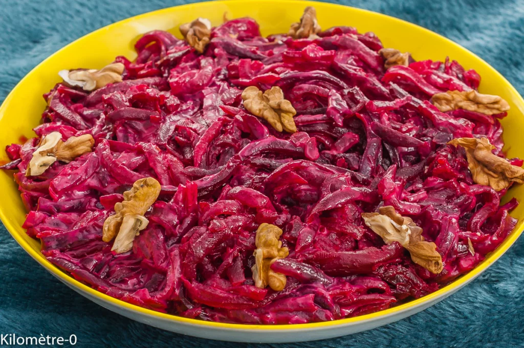 Betteraves à la mayonnaise, noix et sardines - Étape 3