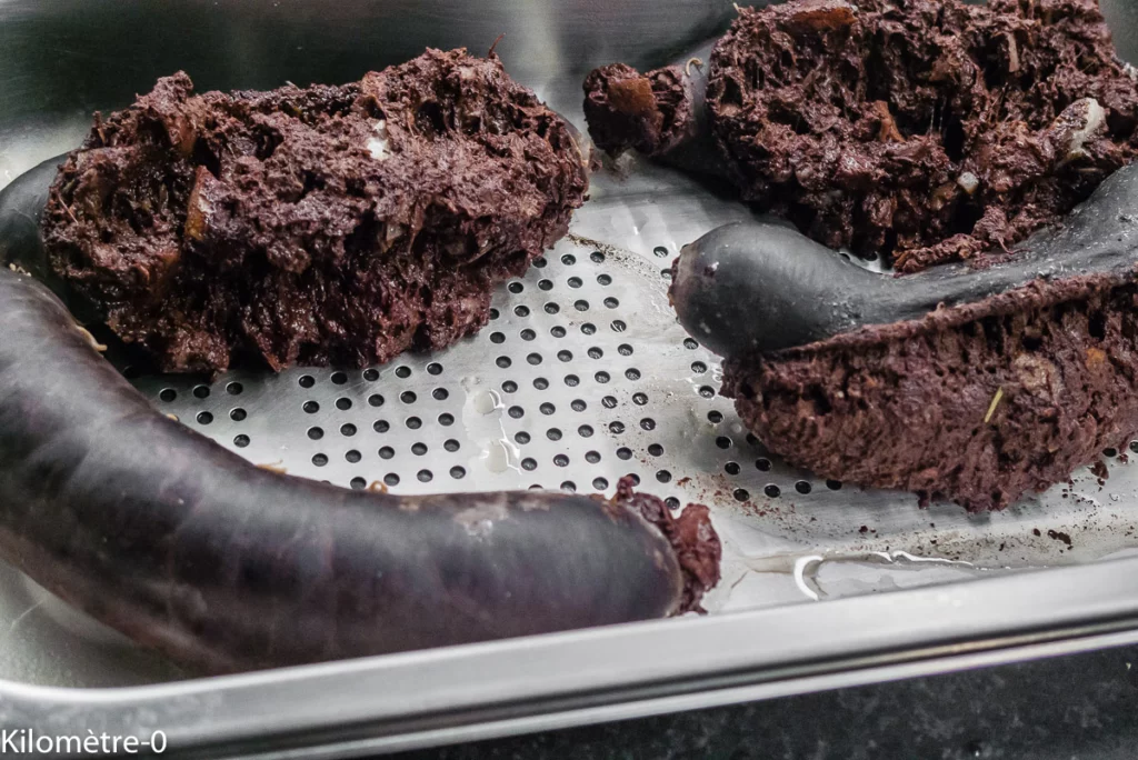 Boudin en salade d&rsquo;aubergines et olives - Étape 5