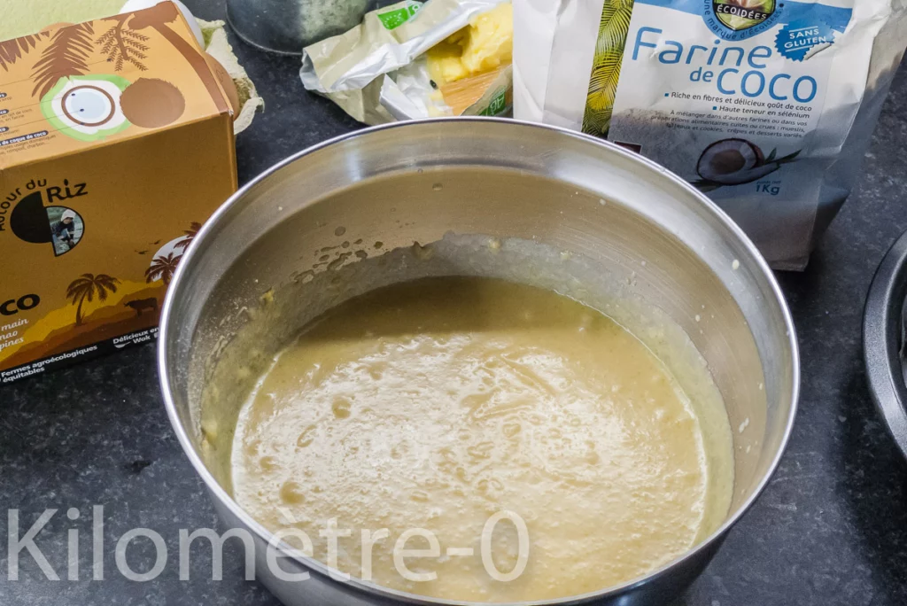 Clafoutis aux prunes et au lait de coco - Étape 2