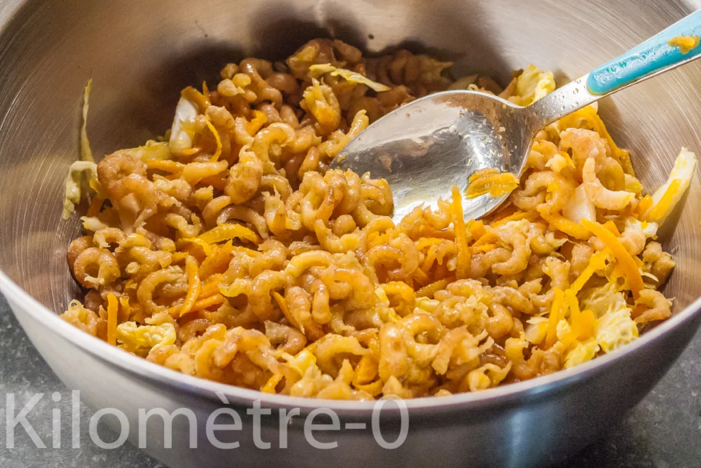 Salade de chou chinois aux carottes, sauce soja - Étape 5