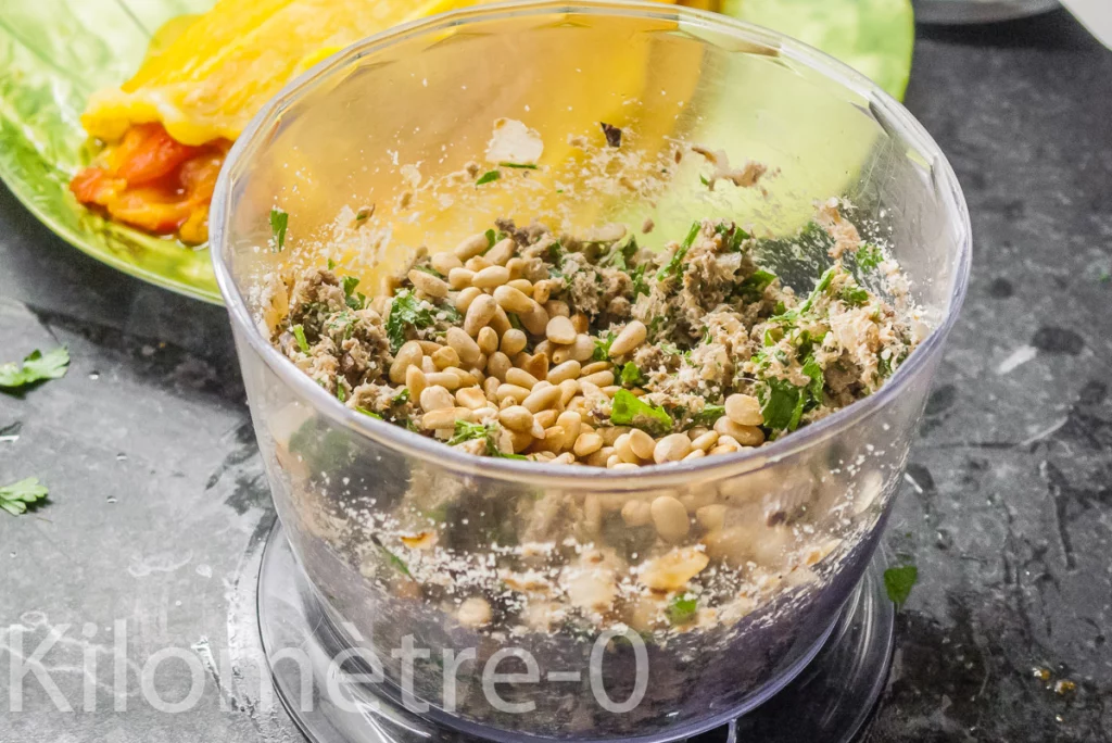 Roulés de poivrons aux sardines - Étape 9