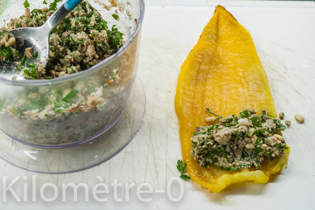 Roulés de poivrons aux sardines - Étape 10