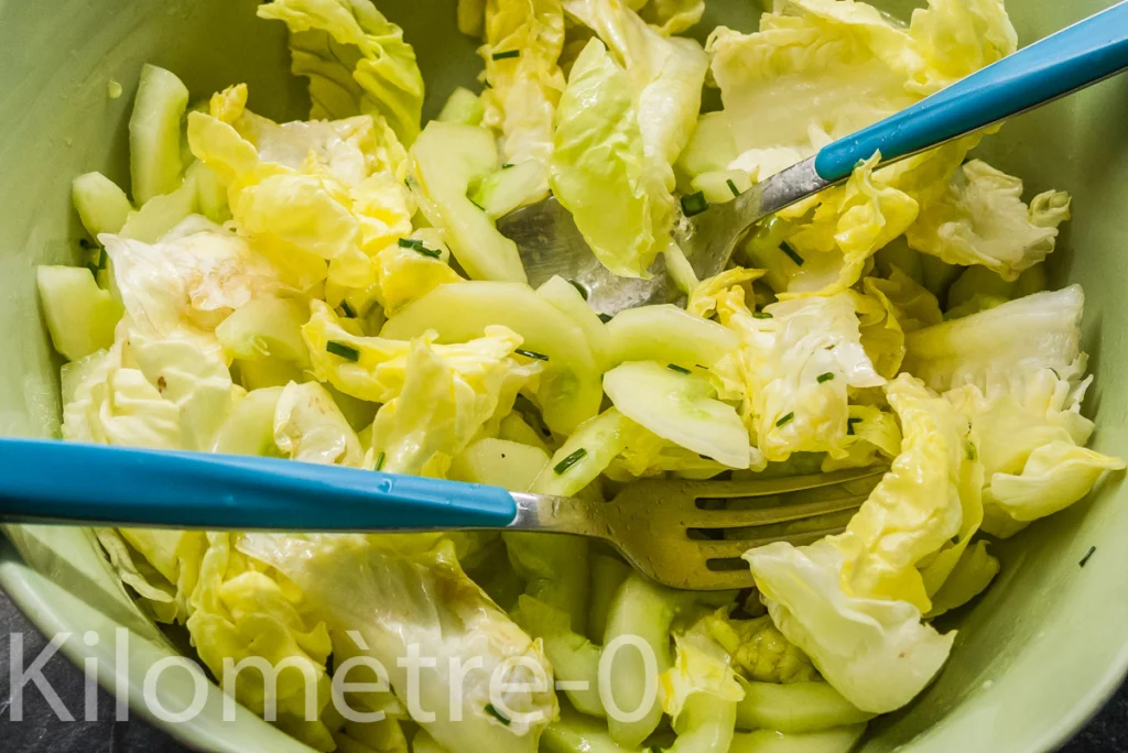 Salade de concombre au saumon ou à la truite fumée - Étape 4