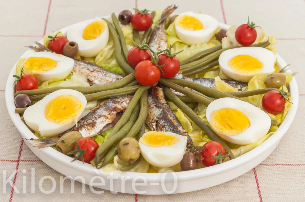 Salade de sardines aux haricots verts, oeufs et tomates cerises - Étape 6