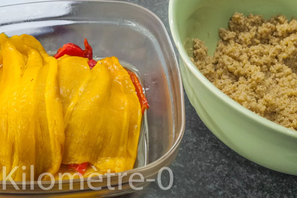 Salade de quinoa, poivrons, olives et amandes - Étape 8