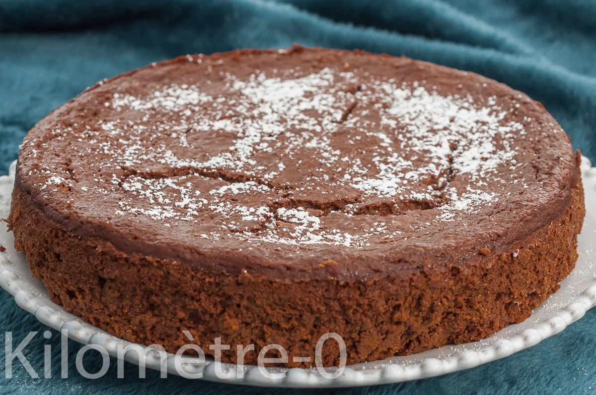 Photo de recette de dessert, chocolat noir, fondant au chocolat, sans gluten, carottes, gâteau aux légumes, léger, bio, facile, Kilomètre-0, blog de cuisine réalisée à partir de produits de saison et issus de circuits courts
