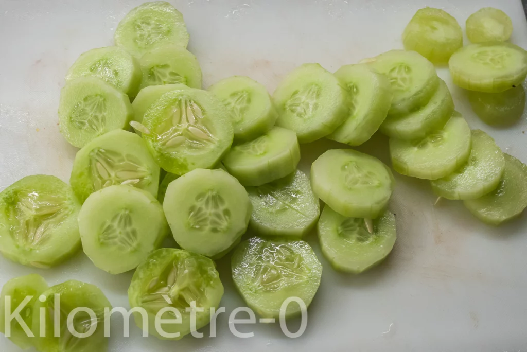 Concombre au pesto de sardines (apéro) - Étape 3