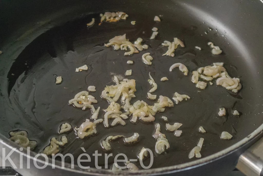 Lotte au coulis de poivrons et olives - Étape 1