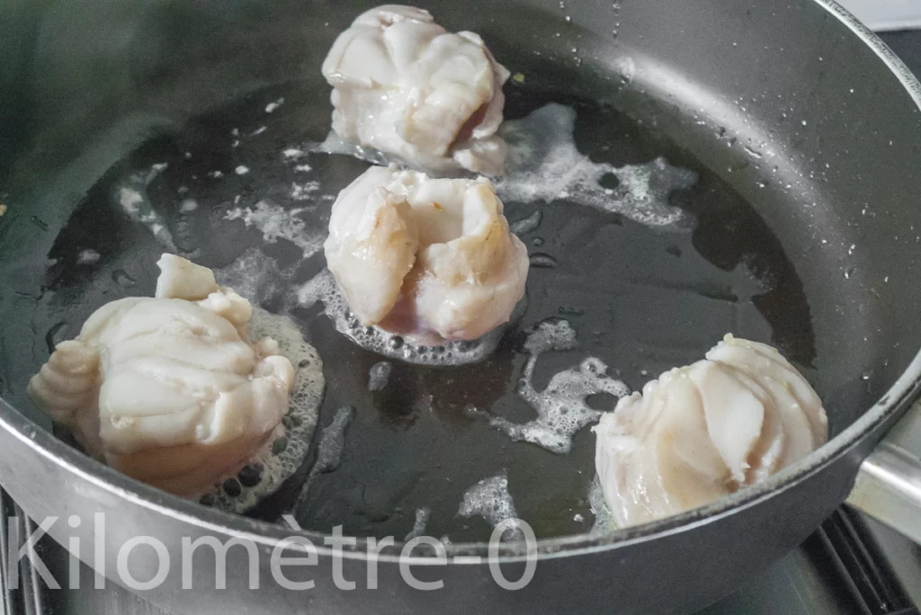 Lotte au coulis de poivrons et olives - Étape 2