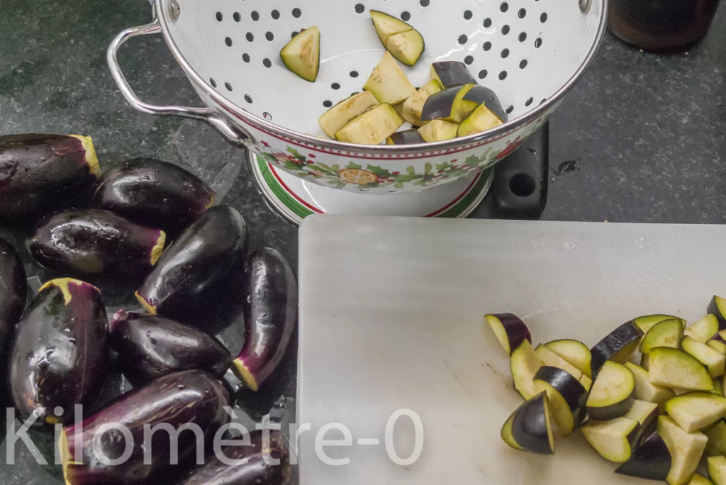 Boulettes de bœuf aux aubergines et aux olives - Étape 1