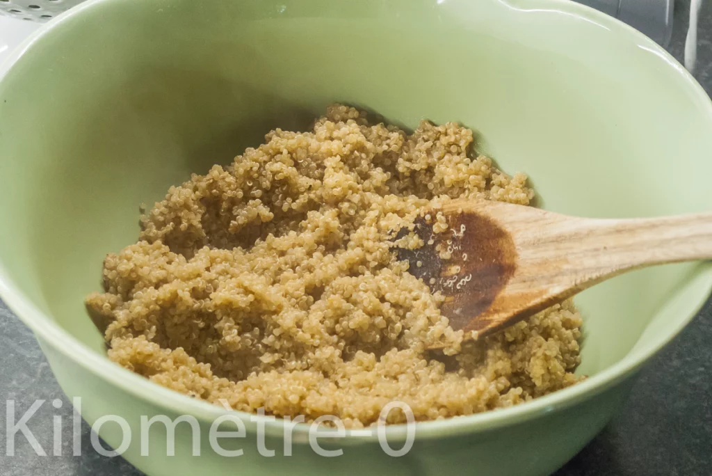 Salade de quinoa, haricots verts et olives - Étape 4