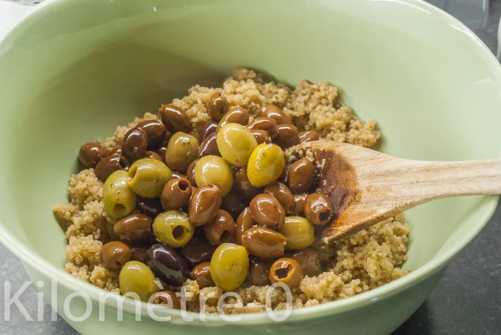 Salade de quinoa, haricots verts et olives - Étape 5