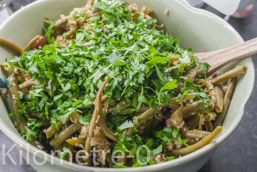 Salade de quinoa, haricots verts et olives - Étape 7