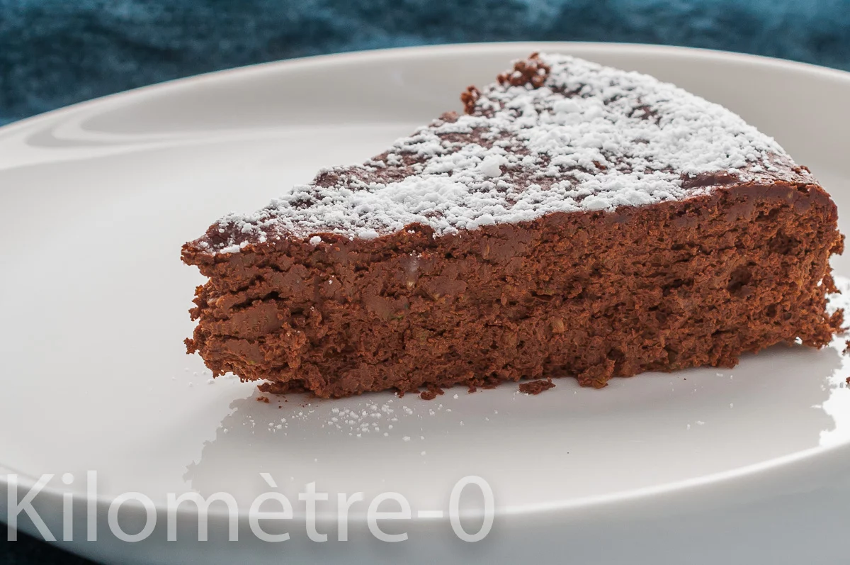 Photo de recette de fondant, chocolat, courgette, légumes, sans gluten, dessert, bio facile, rapide, Kilomètre-0, blog de cuisine réalisée à partir de produits de saison et issus de circuits courts