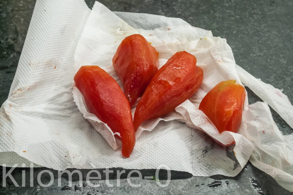 Poêlée de haricots verts, tomates et olives - Étape 2