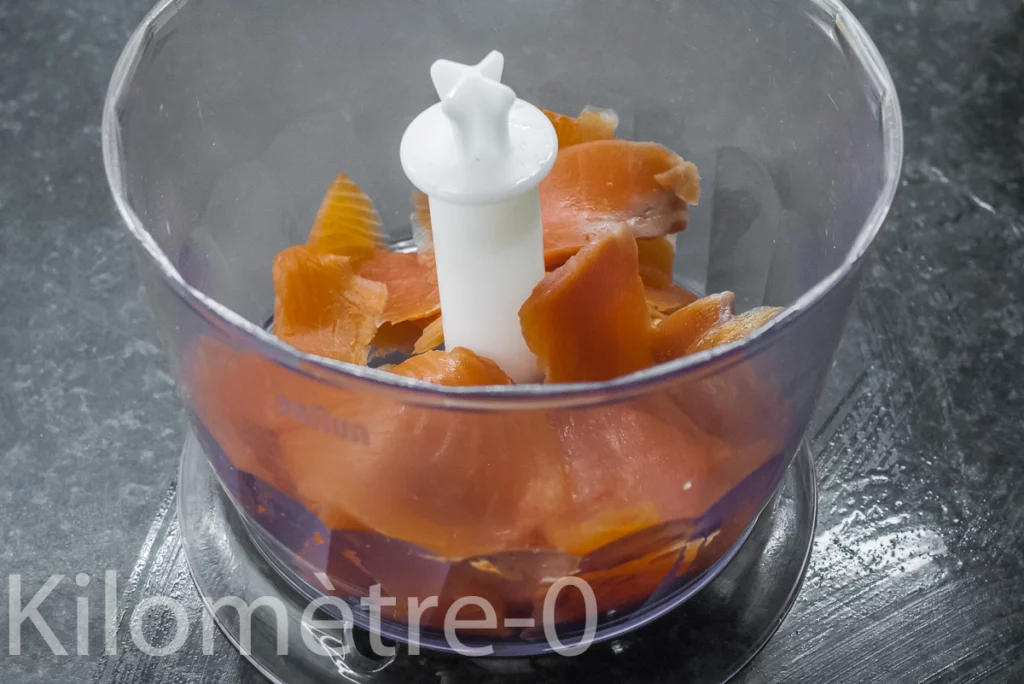 Rillettes de truite fumée aux œufs durs - Étape 2