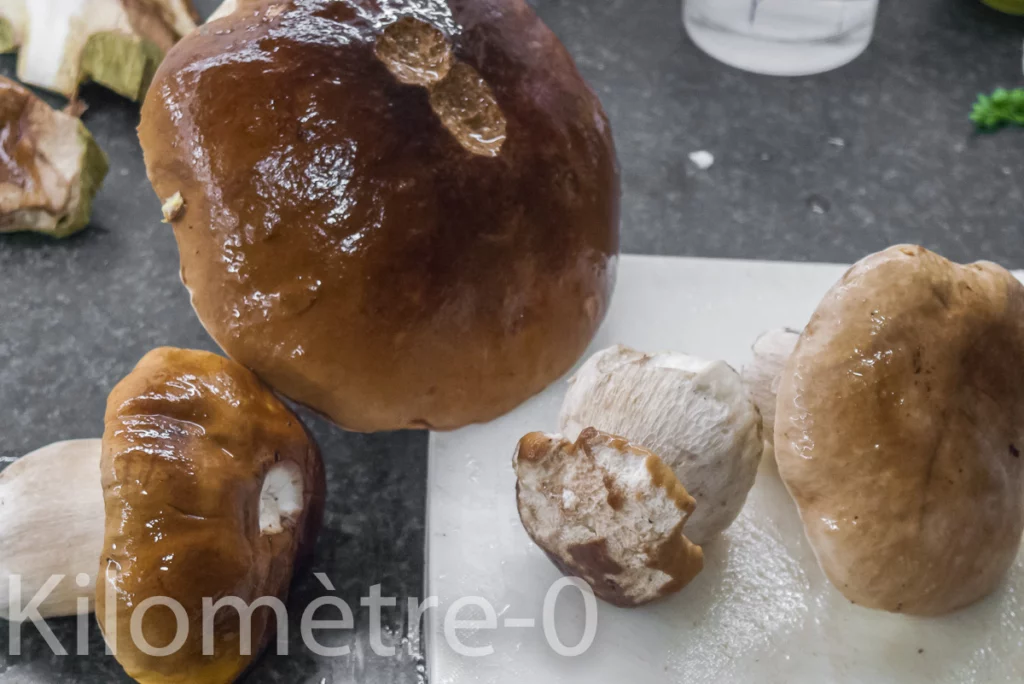 Poêlée de patates douces aux châtaignes, cèpes et chorizo - Étape 1