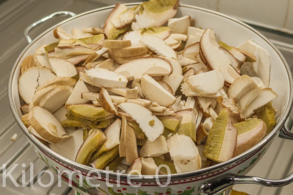 Poêlée de patates douces aux châtaignes, cèpes et chorizo - Étape 2