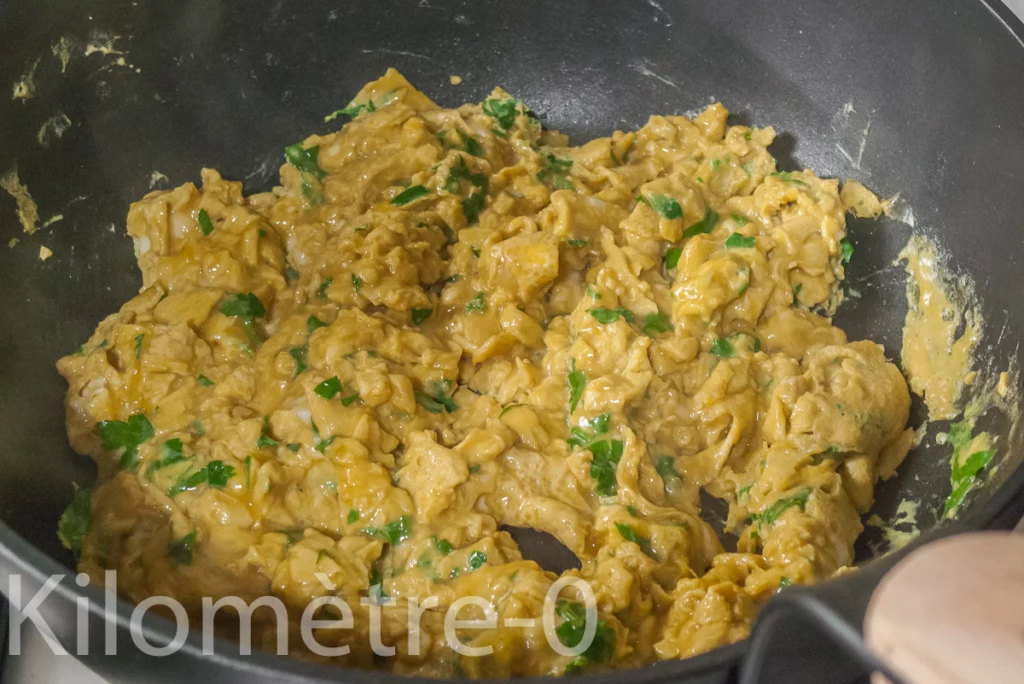 Oeufs brouillés au chou chinois, sauce soja - Étape 6