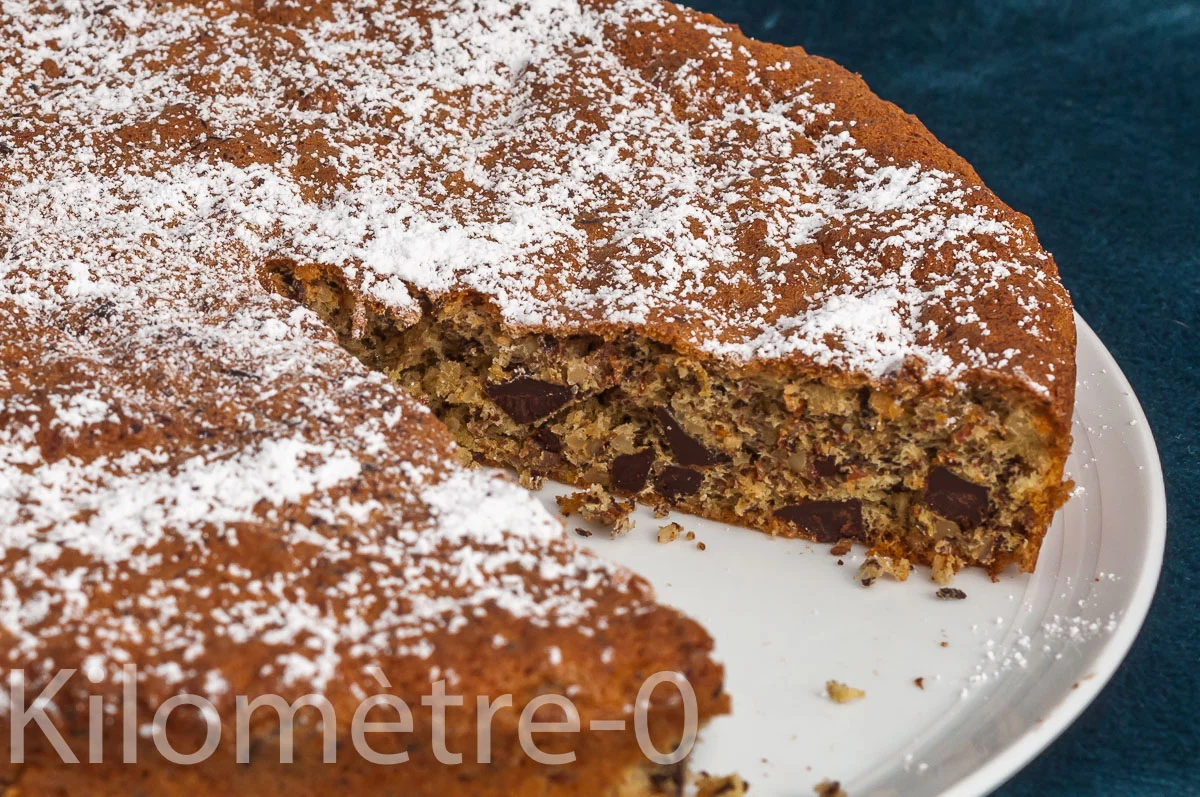 Photo de recette de gâteau, dessert, italien, amandes, chocolat, facile, rapide, gourmand, sans gluten, bio Kilomètre-0, blog de cuisine réalisée à partir de produits de saison et issus de circuits courts