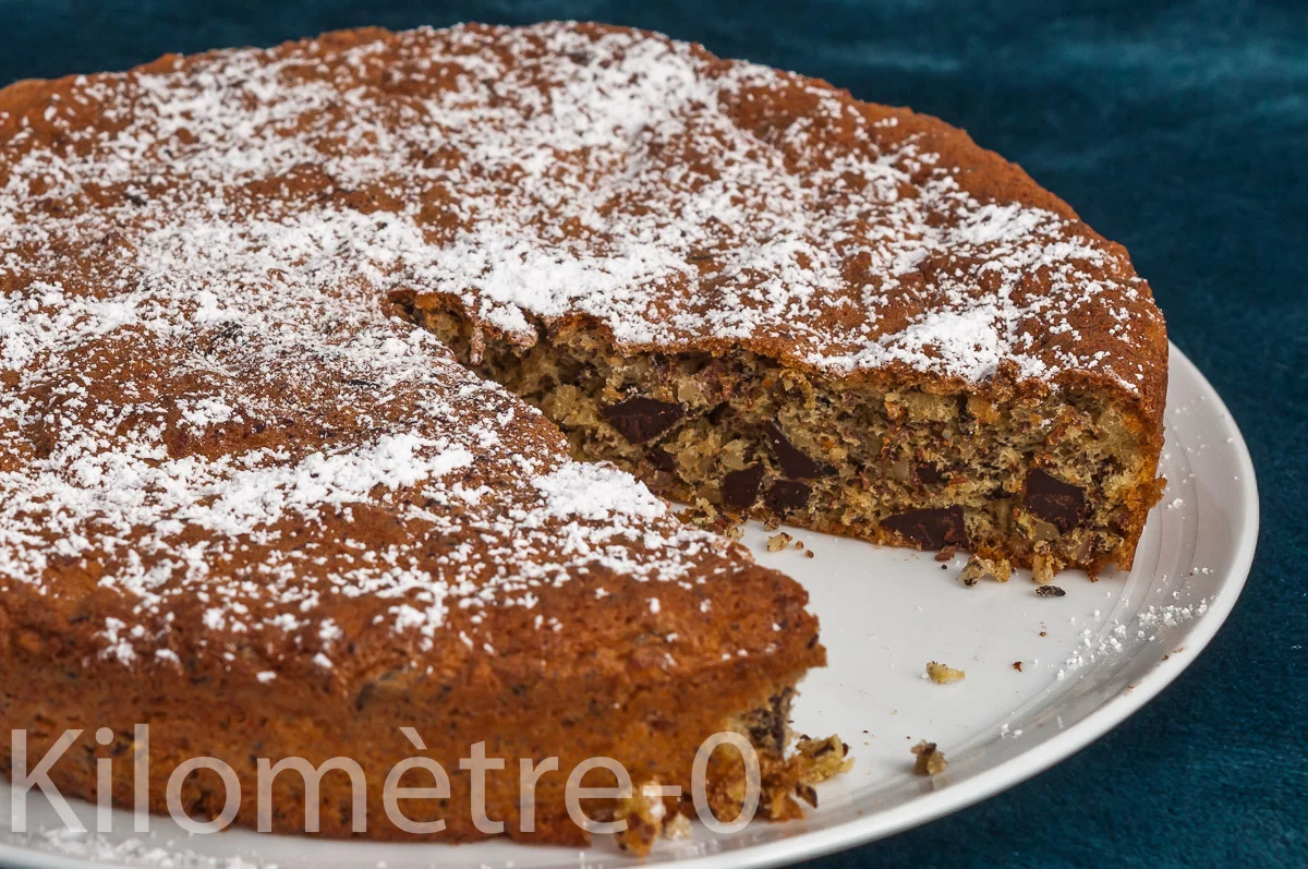 Photo de recette de gâteau, dessert, italien, amandes, chocolat, facile, rapide, gourmand, sans gluten, bio Kilomètre-0, blog de cuisine réalisée à partir de produits de saison et issus de circuits courts