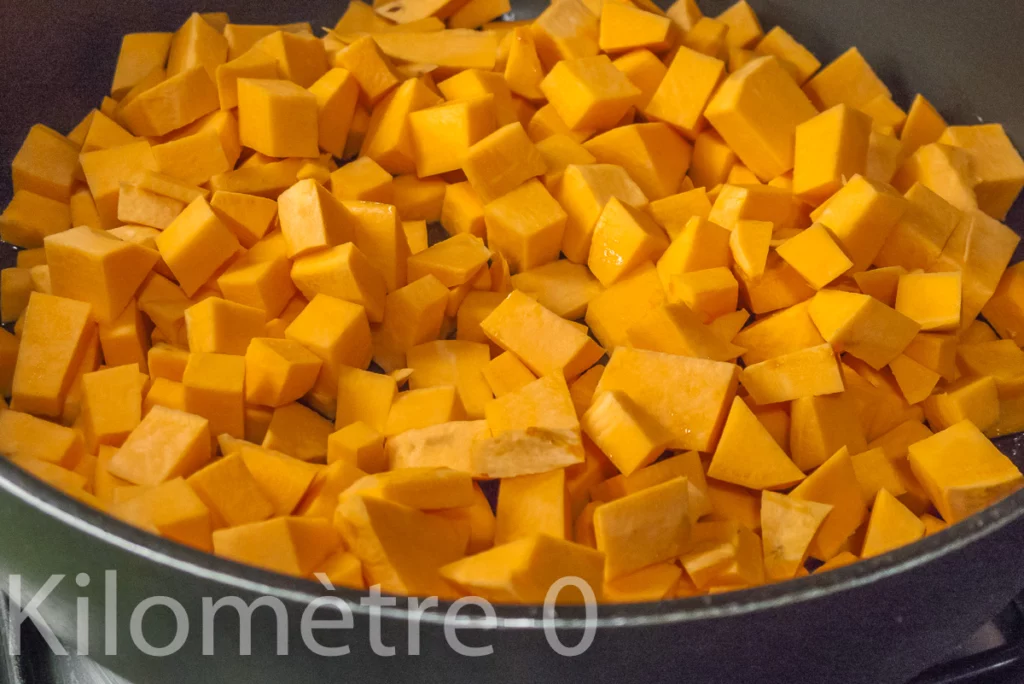 Patates douces aux châtaignes, cèpes et jambon de Parme - Étape 2