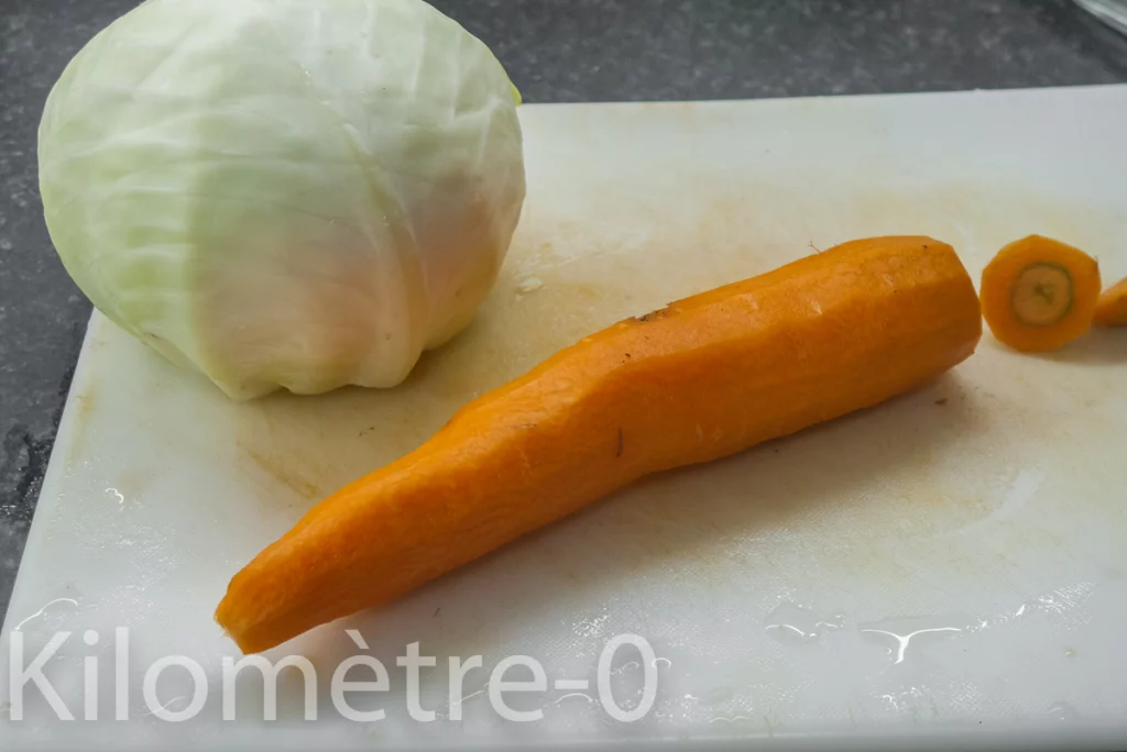 Coleslaw facile aux crevettes - Étape 1