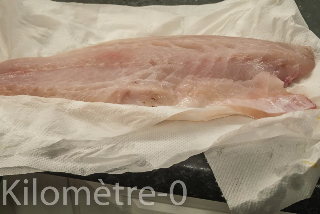 Bar aux amandes, purée de potimarron - Étape 3