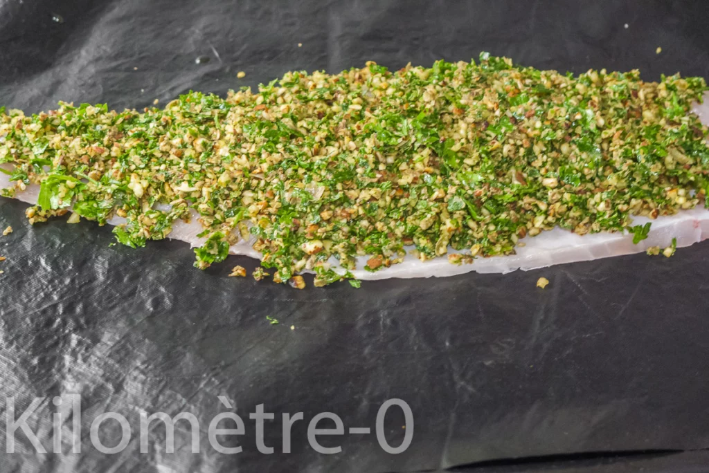 Bar aux amandes, purée de potimarron - Étape 4